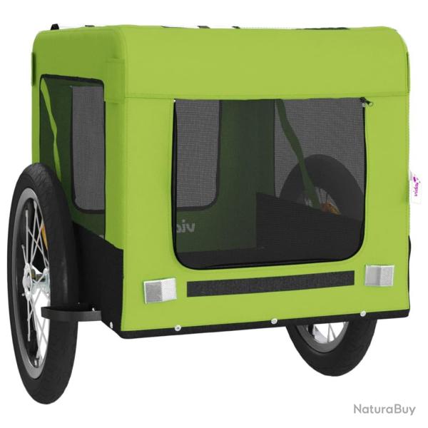 Remorque chariot transport de v�lo pour animaux de compagnie vert 02_0044285