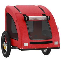Remorque chariot transport de v&eacute;lo pour animaux de compagnie rouge 02_0044349