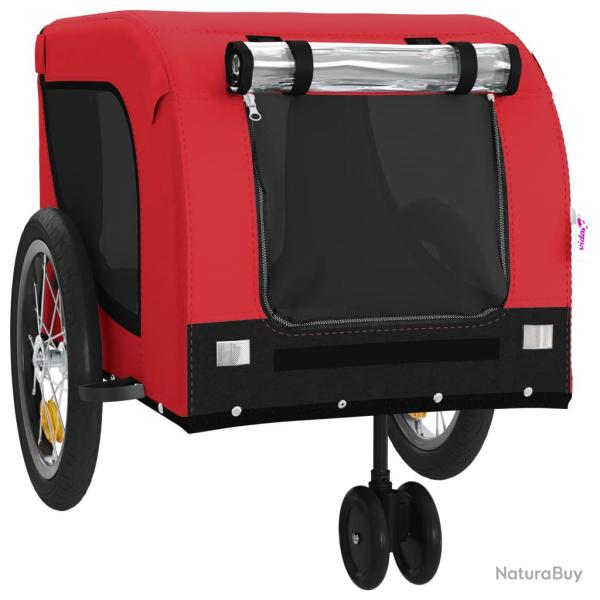 Remorque chariot transport de v�lo pour animaux de compagnie rouge 02_0044363