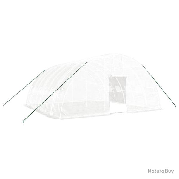 Serre tente abri plante fleur l�gumes avec cadre en acier 36 m� 6 x 6 x 2,85 m blanc 02_0044581