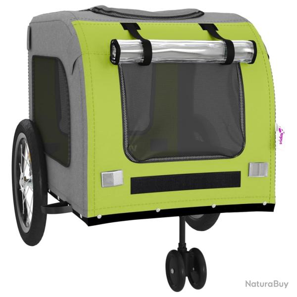 Remorque chariot transport de v�lo pour animaux de compagnie vert 02_0044282