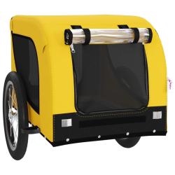Remorque chariot transport de v&eacute;lo pour animaux de compagnie jaune 02_0044310