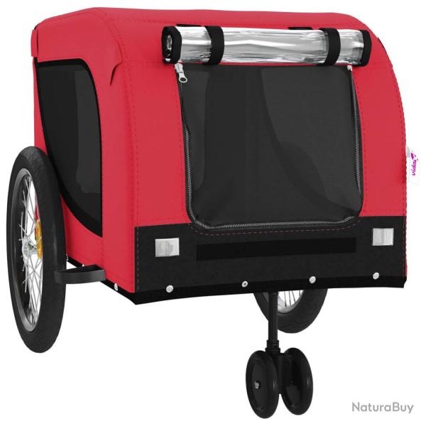Remorque chariot transport de v�lo pour animaux de compagnie rouge 02_0044374