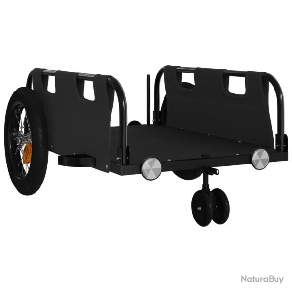 Remorque chariot transport de v�lo tissu oxford fer noir 02_0044405