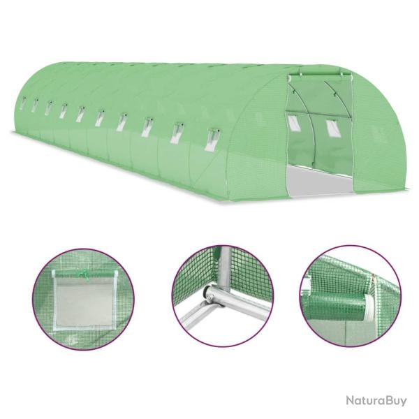 Serre tente abri plante fleur l�gumes 45 m� 15 x 3 x 2 m vert 02_0044450