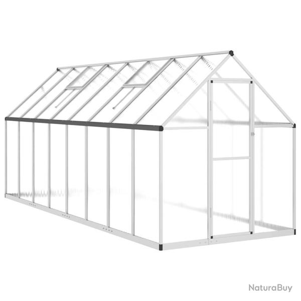 Serre tente abri plante fleur l�gumes avec cadre de base argent� 445 x 169 x 195 cm aluminium Argen