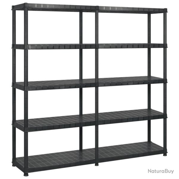 �tag�re de rangement � 5 niveaux 183 x 45,7 x 185 cm Plastique noir 02_0045703