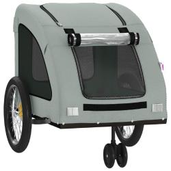 Remorque chariot transport de v&eacute;lo pour animaux de compagnie gris 02_0044207
