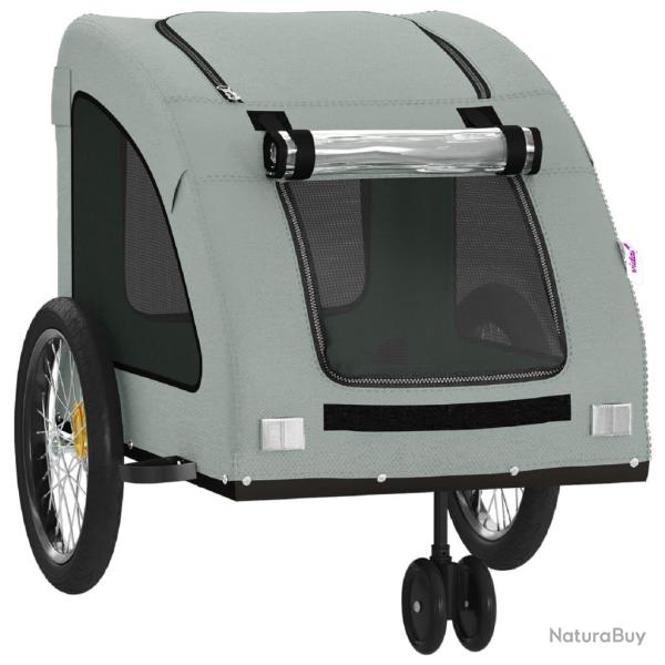 Remorque chariot transport de v�lo pour animaux de compagnie gris 02_0044207