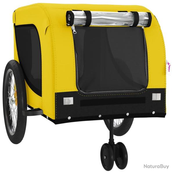 Remorque chariot transport de v�lo pour animaux de compagnie jaune 02_0044312