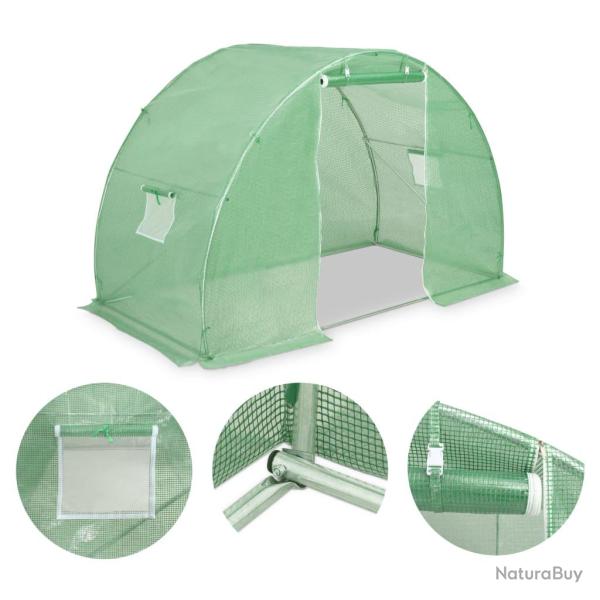 Serre tente abri plante fleur l�gumes 4,5 m� 300 x 150 x 200 cm vert 02_0044448