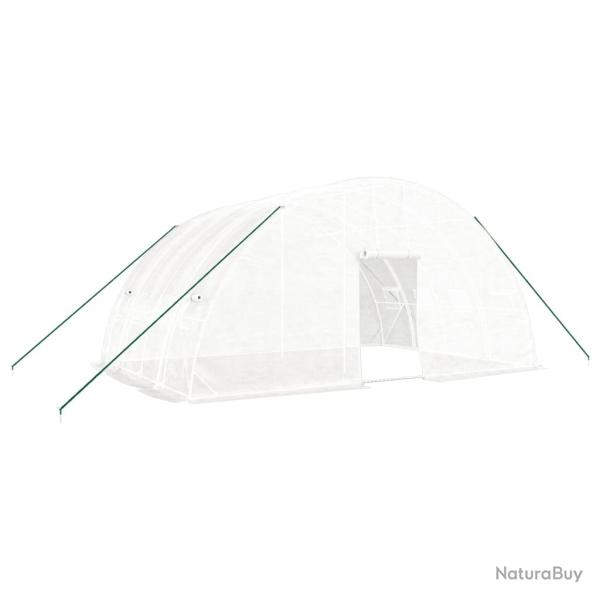 Serre tente abri plante fleur l�gumes avec cadre en acier 24 m� 6 x 4 x 2,85 m blanc 02_0044563