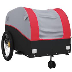 Remorque chariot transport de v&eacute;lo 45 kg fer rouge 02_0044181