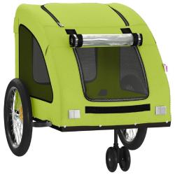 Remorque chariot transport de v&eacute;lo pour animaux de compagnie vert 02_0044238