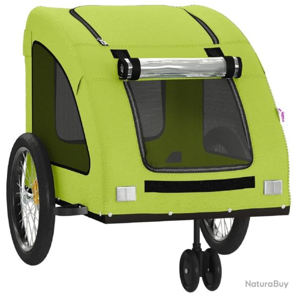 Remorque chariot transport de v�lo pour animaux de compagnie vert 02_0044238
