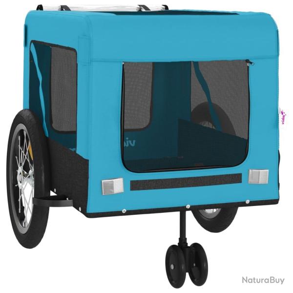 Remorque chariot transport de v�lo pour animaux de compagnie bleu 02_0044258