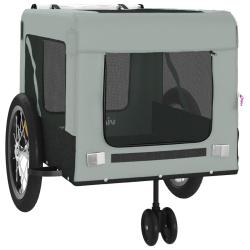 Remorque chariot transport de v&eacute;lo pour animaux de compagnie gris 02_0044263
