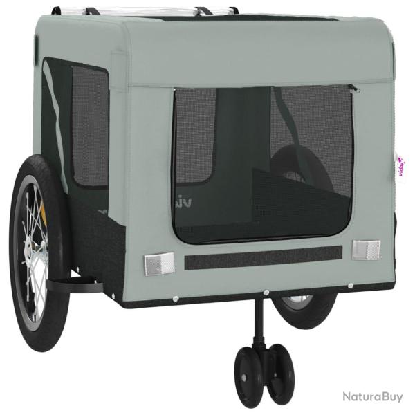 Remorque chariot transport de v�lo pour animaux de compagnie gris 02_0044263