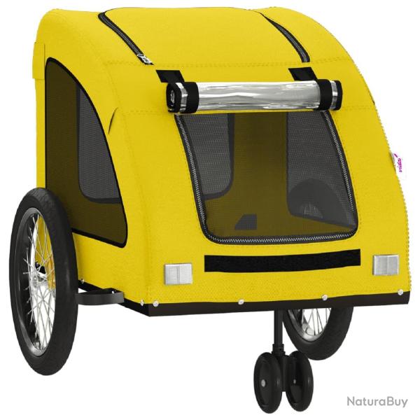 Remorque chariot transport de v�lo pour animaux de compagnie jaune 02_0044300