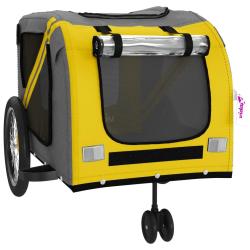 Remorque chariot transport de v&eacute;lo pour animaux de compagnie jaune 02_0044303