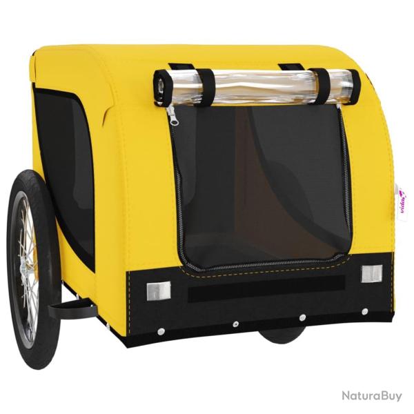 Remorque chariot transport de v�lo pour animaux de compagnie jaune 02_0044309
