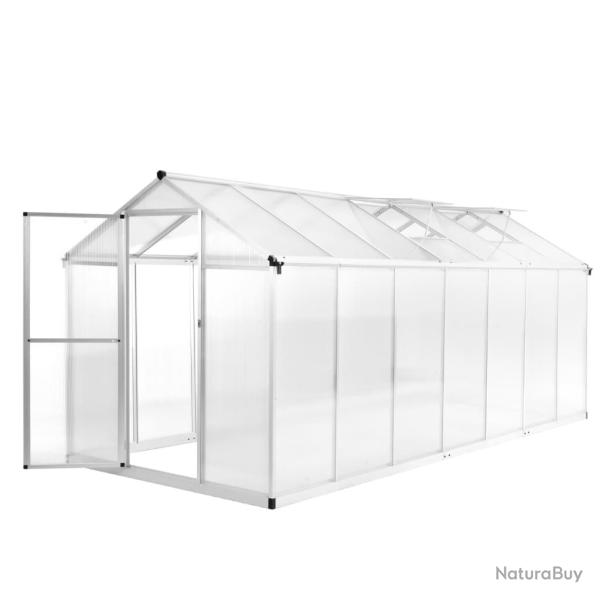 Serre tente abri plante fleur l�gumes aluminium 421 x 190 x 195 cm 15,6 m� Transparent 02_0044470