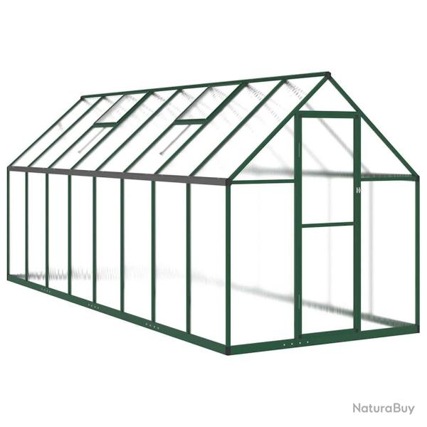Serre tente abri plante fleur l�gumes avec cadre de base 445 x 169 x 195 cm aluminium vert 02_00445