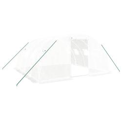 Serre tente abri plante fleur l&eacute;gumes avec cadre en acier 16 m&sup2; 4 x 4 x 2 m blanc 02_0044549