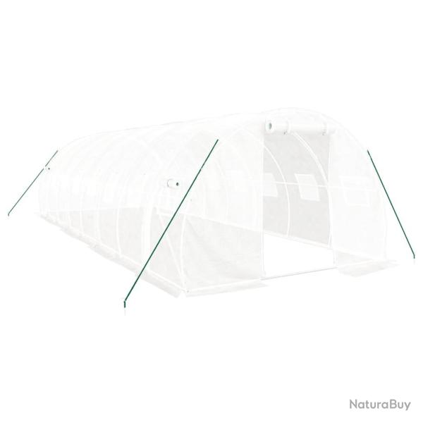 Serre tente abri plante fleur l�gumes avec cadre en acier 24 m� 8 x 3 x 2 m blanc 02_0044565