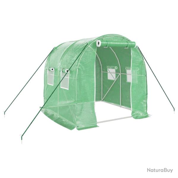 Serre tente abri plante fleur l�gumes avec cadre en acier 4 m� 2 x 2 x 2 m vert 02_0044584