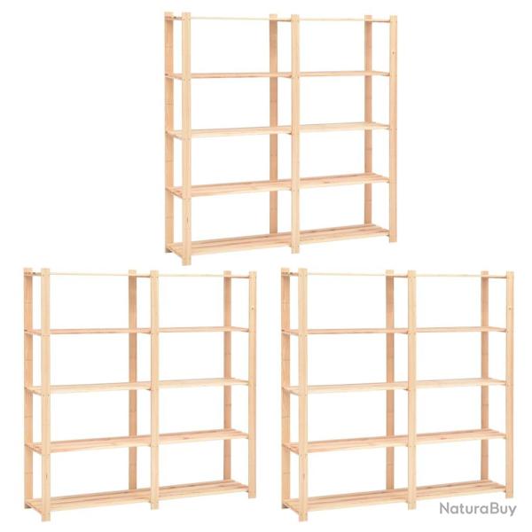 �tag�res meubles de rangement � 5 niveaux 3 pi�ces 170 x 38 x 170 cm Pin 500 kg beige 02_0045731