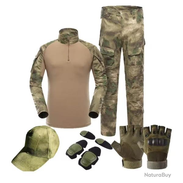 Uniforme tactique, combinaison de Camouflage + quipement  (Tan Savane) (4)