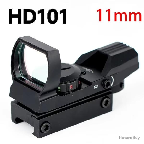 Vise extrieure Portable holographique tactique  4 rticules -**HD101 11mm  LIVRAISON GRATUITE !!