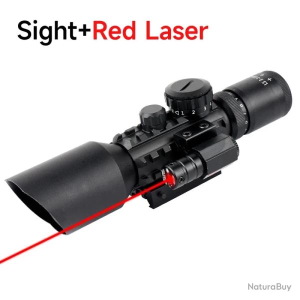 Lunette de vise compacte M9 3-10x42 E Plus Laser rouge -**Set C  LIVRAISON GRATUITE !!