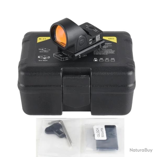 lunette de vise  hologramme LED quotidien, rail de 20mm -**Red Dot-BLACK