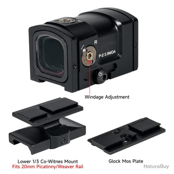 P-2 Red Dot Everyday lex Sight 3.5 MOA -**P-2--BLACK LIVRAISON GRATUITE !!