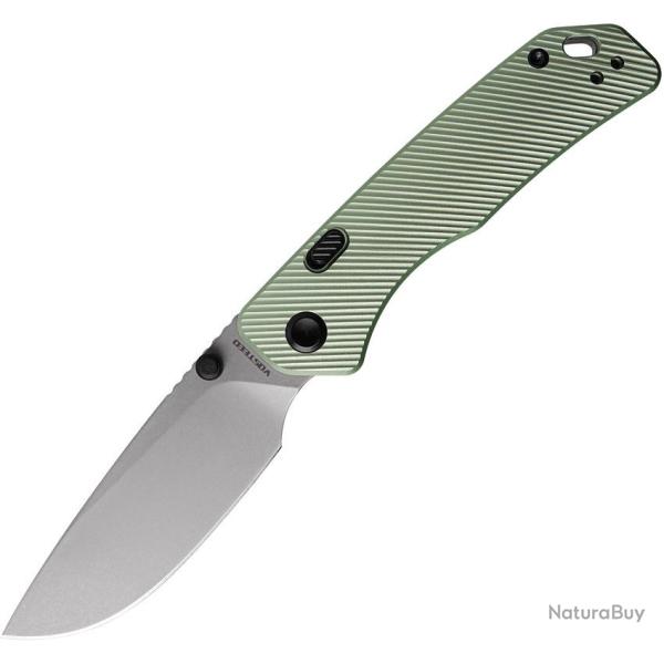 Couteau Vosteed Marten Green Lame Point Acier 154CM Manche Alum Vert Top Liner Lock VOSA1602