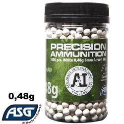 Billes Airsoft 0,48g ASG - Pr&eacute;cision et Longue Port&eacute;e pour Sniper