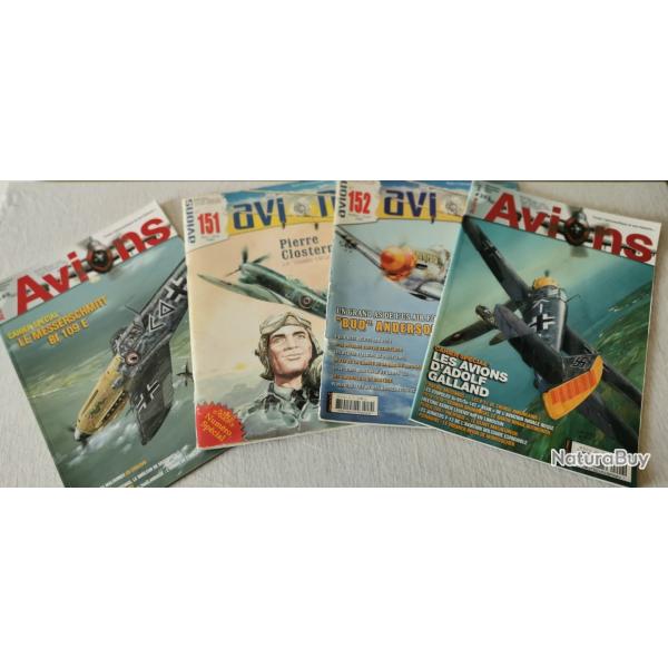 4 anciens magasines "Avions" de 2006  20014 avec cahier spciale