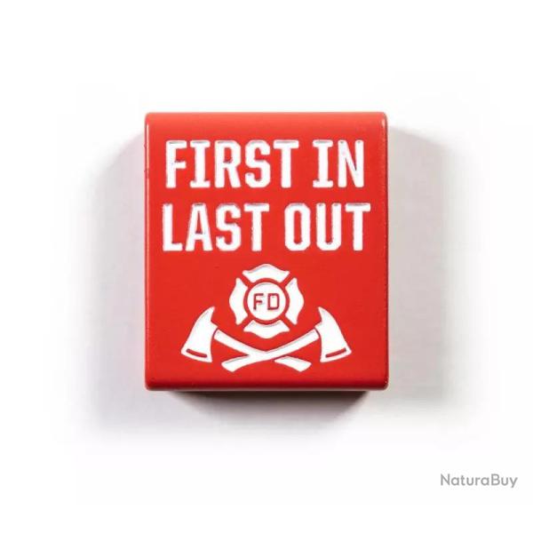 Clip MOLLE "First In, Last Out" Rouge