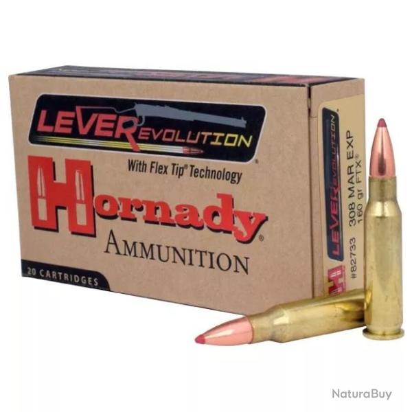 Munitions HORNADY 308 Marlin Express FTX 160gr x20