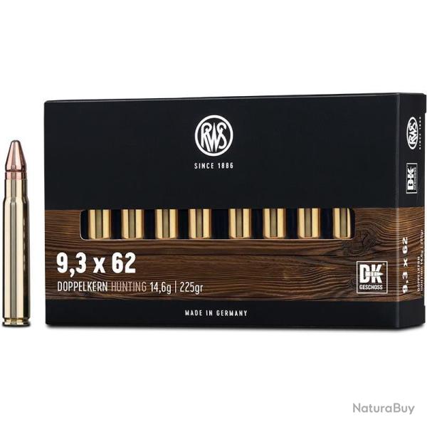 Munitions RWS 9.3x62 DK 225gr x20