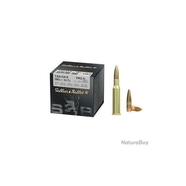 Munitions Sellier & Bellot 7.62x54R FMJ 180gr x50