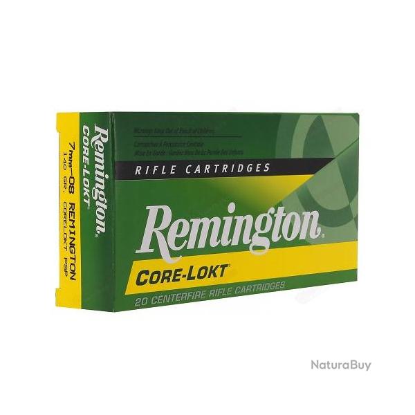 Munitions REMINGTON 7-08 Rem Core-Lokt PSP 140gr x20