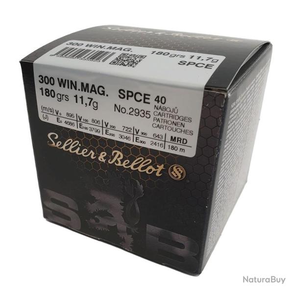 Munitions Sellier & Bellot 300 Win Mag SPCE 180gr x40