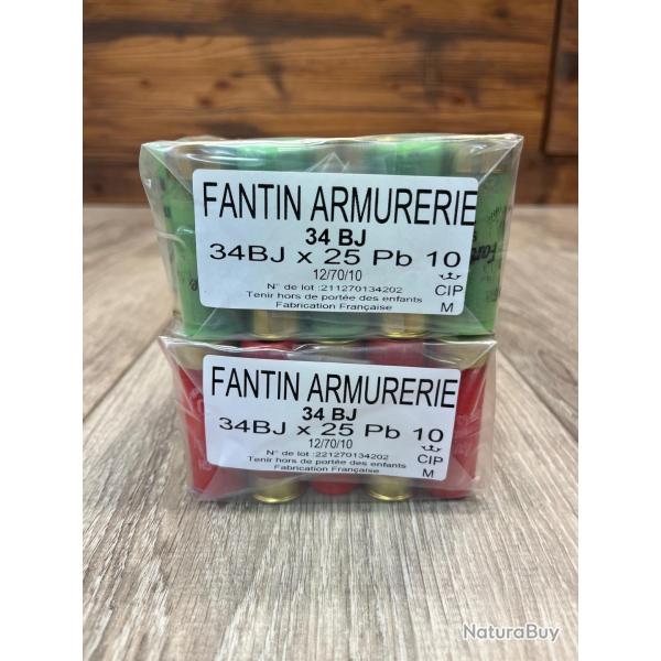 Cartouches FANTIN 12/70/10 34g BJ n�10 x25