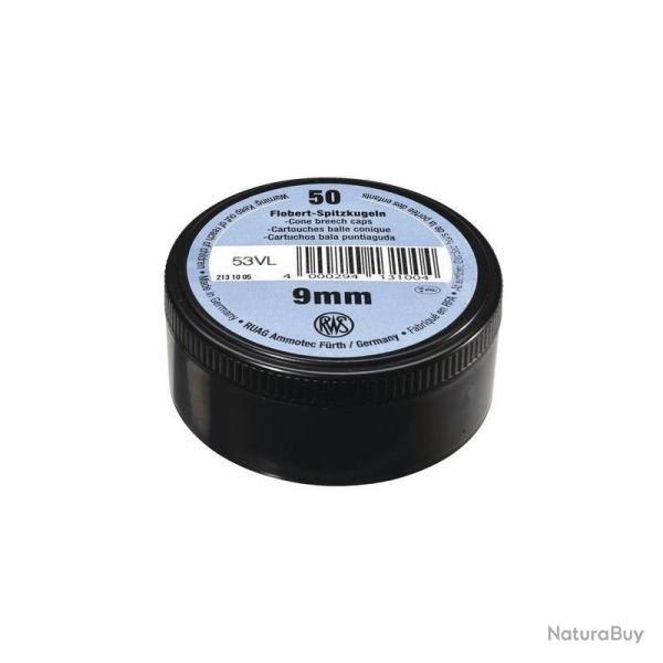 Munitions RWS 9mm Flobert Pointe conique