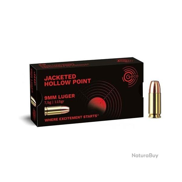 MUNITIONS GECO 9X19 JHP 115GR X50
