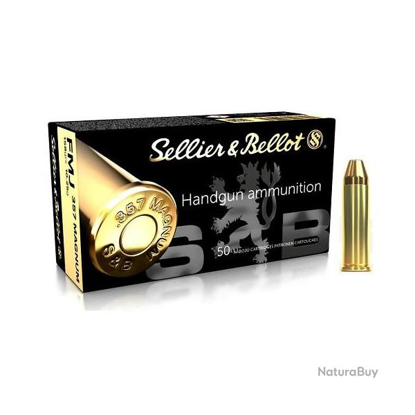MUNITIONS SELLIER BELLOT 357 MAG FMJ 158GR X50