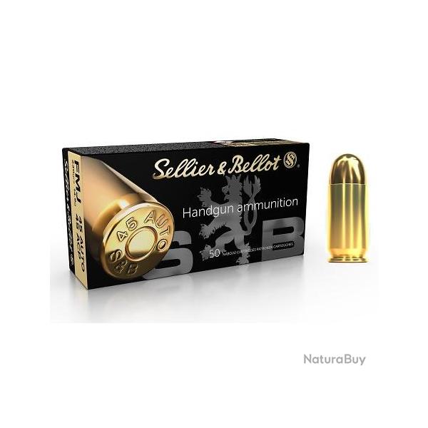 MUNITIONS SELLIER BELLOT 45 ACP FMJ 230GR X50